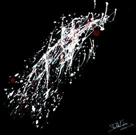Feu d\'artifice 3 - a Paint Artowrk by Josiane Debatisse